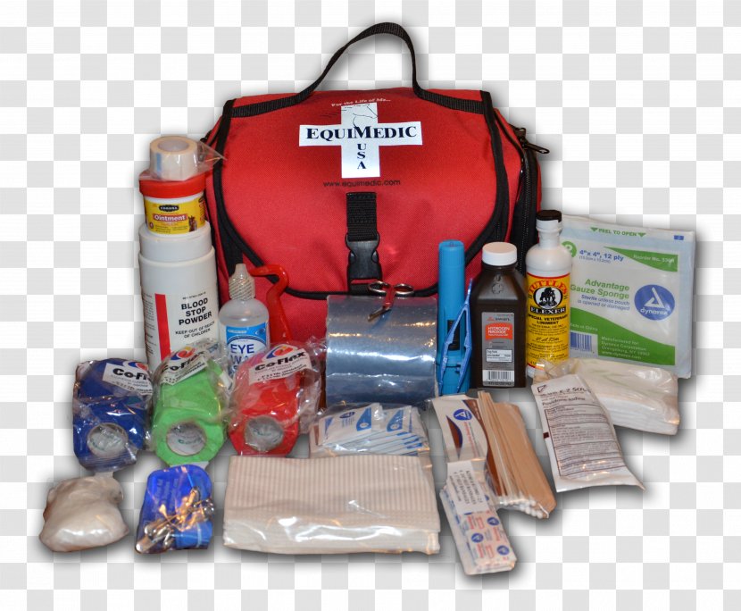 Horse First Aid Kits Supplies Survival Kit Bandage - Bag Transparent PNG