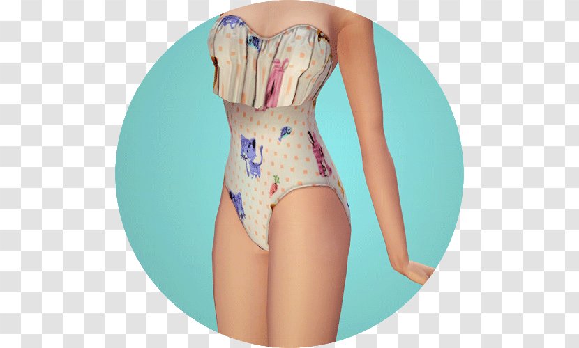 MySims The Sims 3: Seasons 4 Clothing One-piece Swimsuit - Silhouette - Swim Wear Transparent PNG