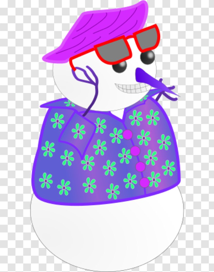 Hawaii Santa Claus Snowman Clip Art - Magenta - Hawaiian Hat Cliparts Transparent PNG