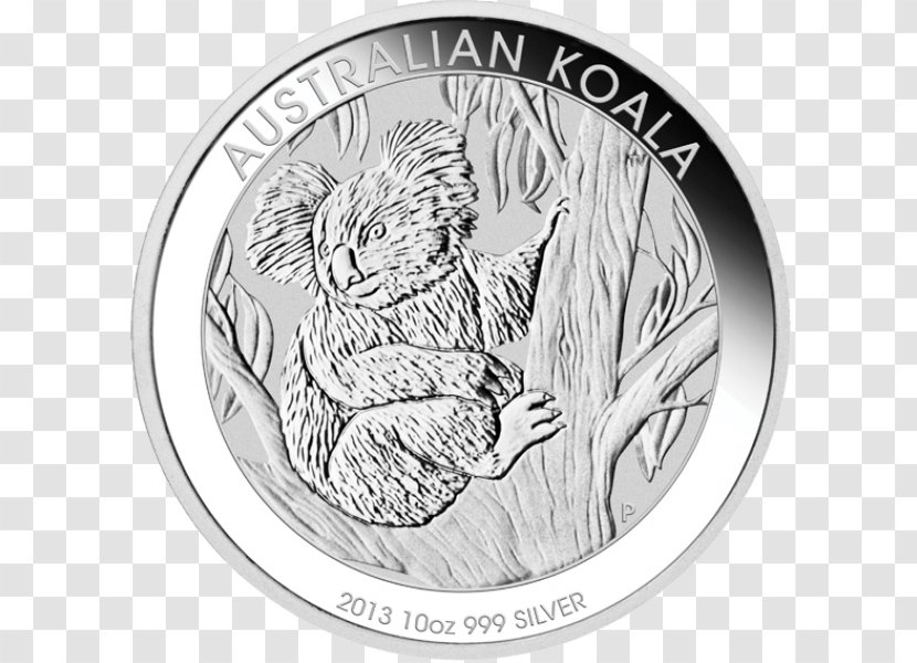 Perth Mint Bullion Coin Platinum Silver - Black And White Transparent PNG