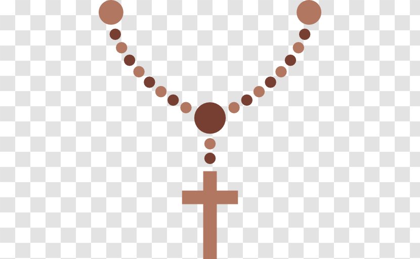 Bead Prayer Necklace Rosary Christian Cross Transparent PNG