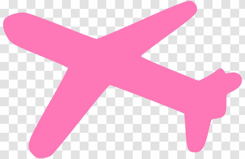 Airplane Pink M Finger - Magenta Transparent PNG