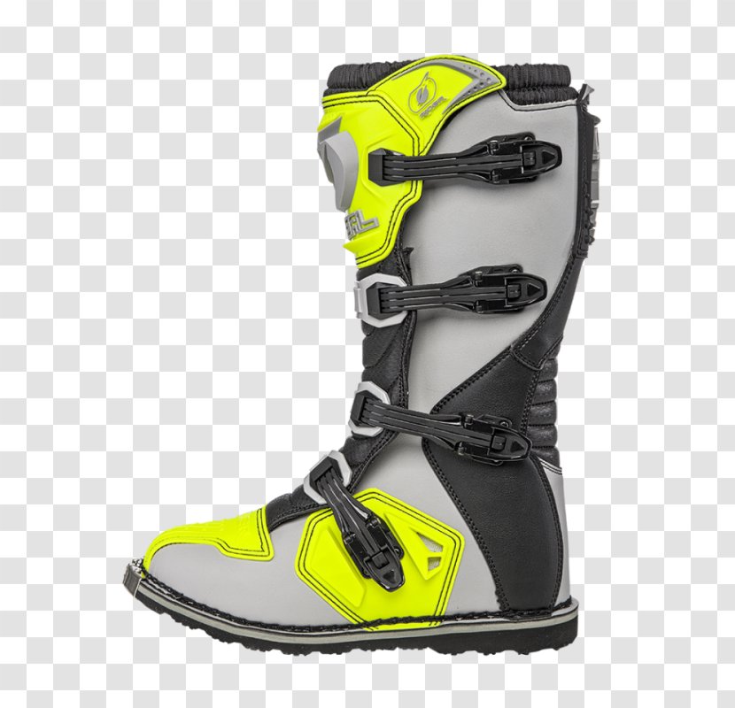 Shoe Boot Yellow Motocross Ski Bindings - Red Transparent PNG