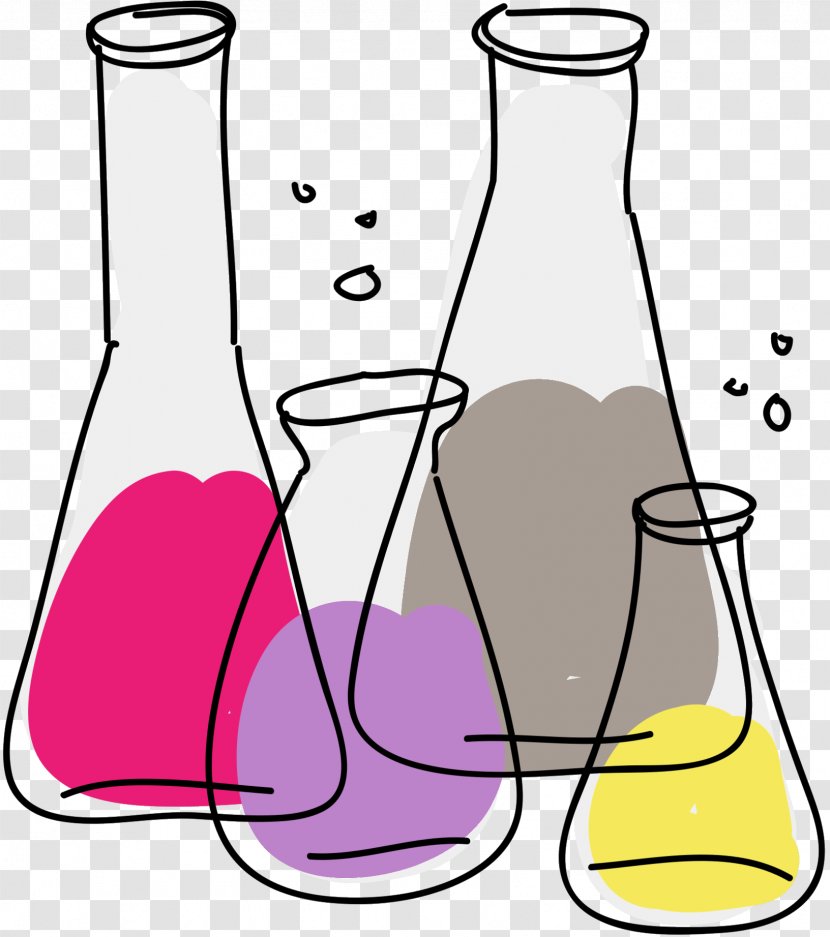 Clip Art Glass Bottle Line Laboratory Flasks Transparent PNG
