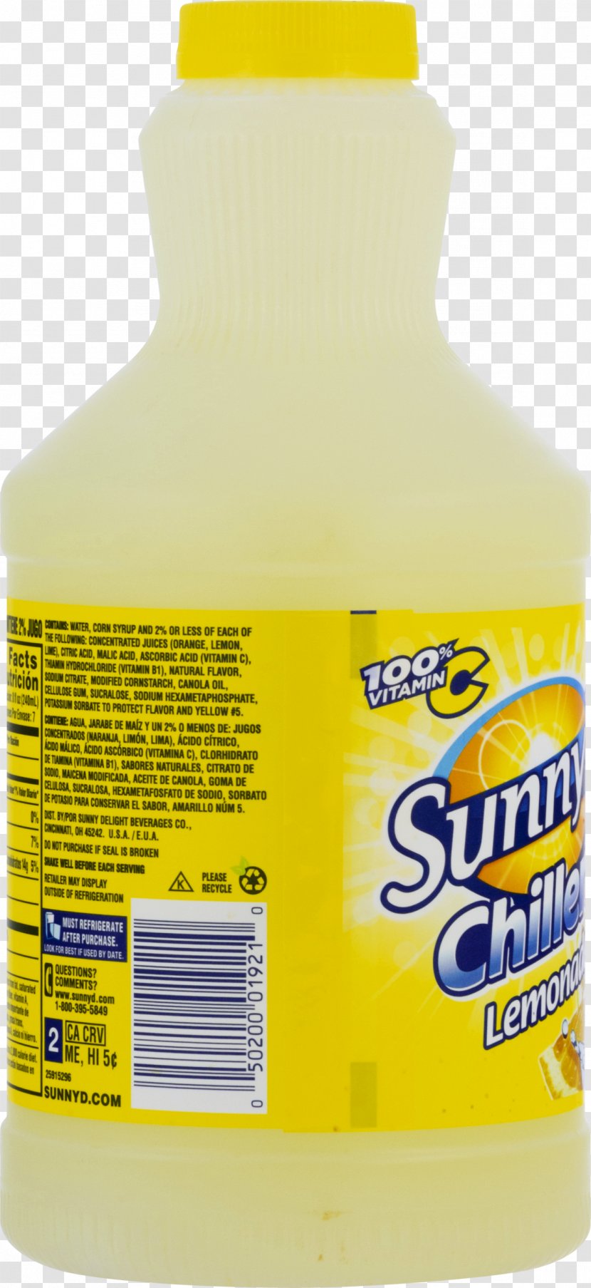 SunnyD Lemonade Juice Fluid Ounce - Liquid Transparent PNG