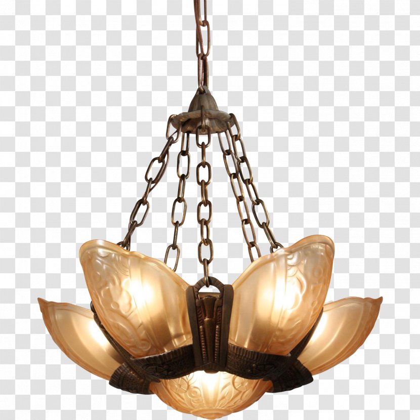 Chandelier 01504 Ceiling Light Fixture - Brass - Design Transparent PNG