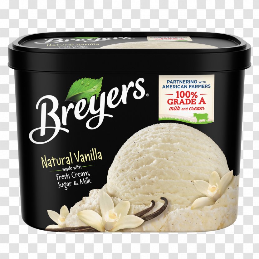 Breyers Ice Cream, Natural Vanilla - Cream 2 Qt - Vanilla2 Carb Smart Chocolate CreamIce Transparent PNG