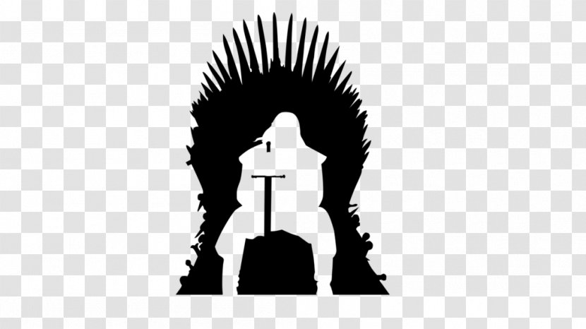 Game Of Thrones Silhouette Iron Throne Eddard Stark - Black And White Transparent PNG