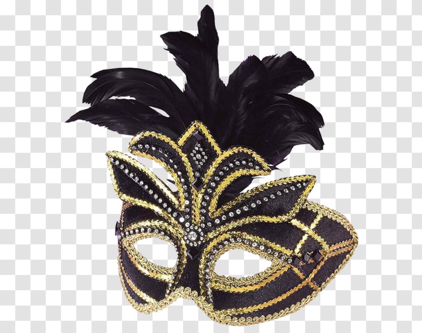 Amazon.com Masquerade Ball Venetian Masks Mardi Gras - Masque - Black Mask Transparent PNG