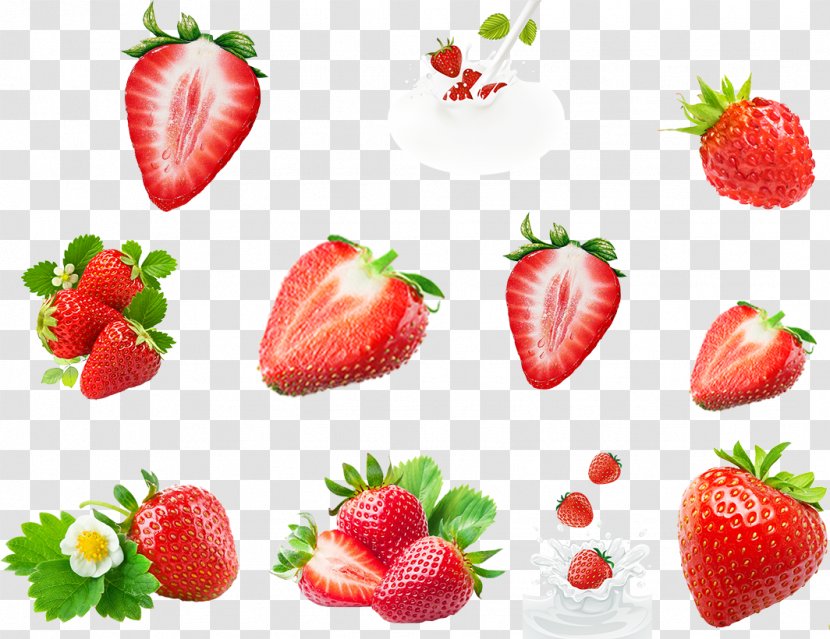 Strawberry Flavored Milk Icon - Superfood - Fruit Transparent PNG