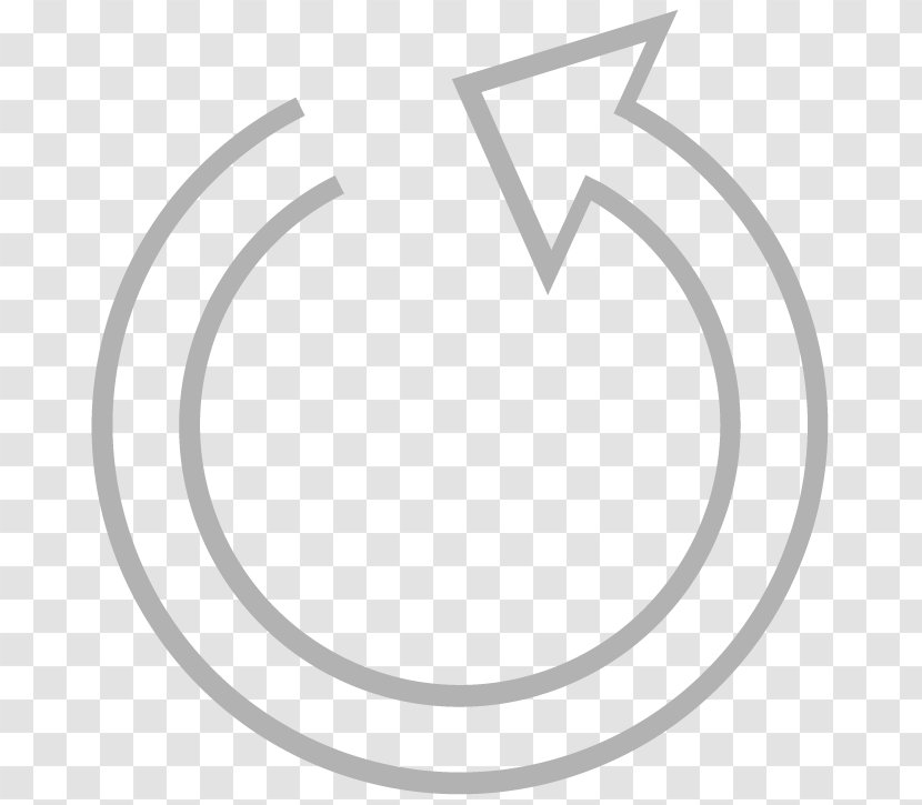 Circle Arrow Curve Clip Art - Diagram - Gray Transparent PNG