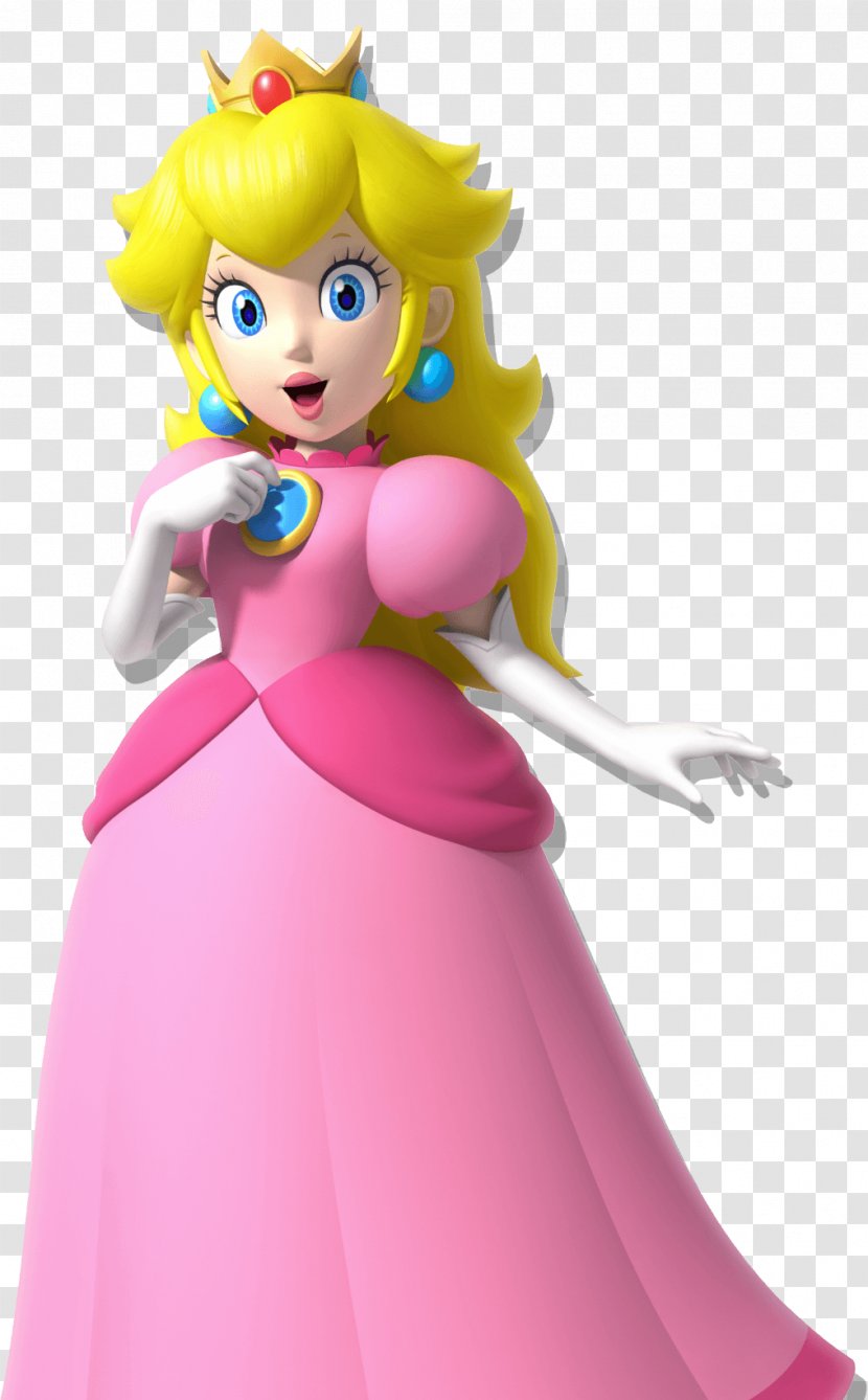 New Super Mario Bros. Wii Princess Peach - Figurine Transparent PNG