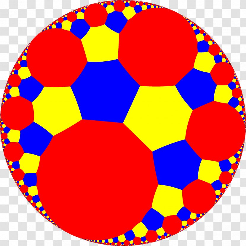 Tessellation Hexagonal Tiling Hyperbolic Geometry Triangular Honeycomb - Ball - Triangle Transparent PNG