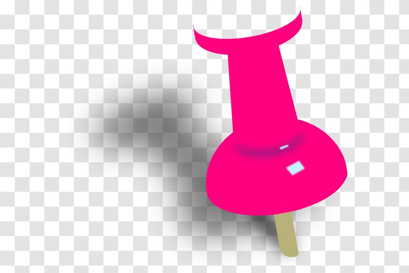 Paper Drawing Pin Clip Art - Pink Transparent PNG
