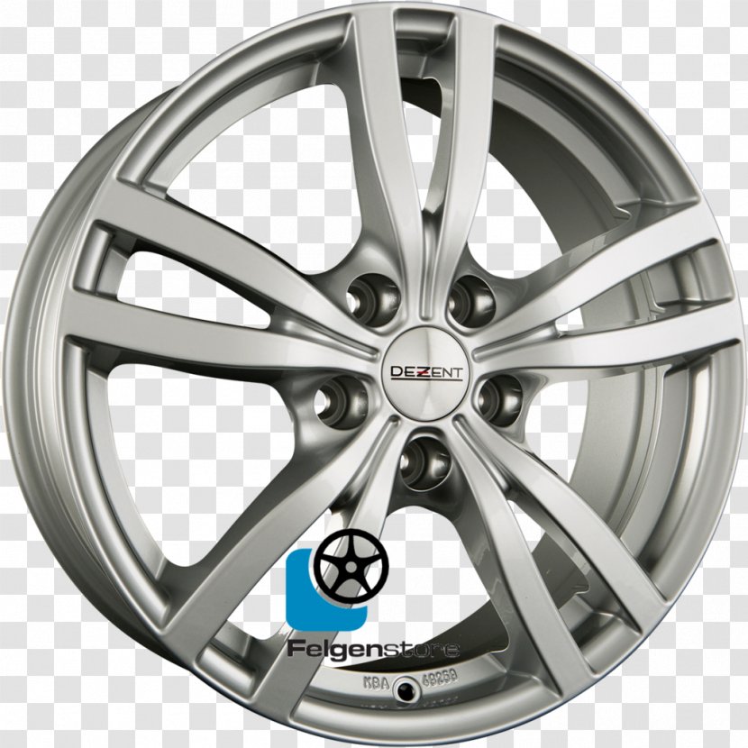 Alloy Wheel Rim Spoke Tire ET - De - Silver Transparent PNG