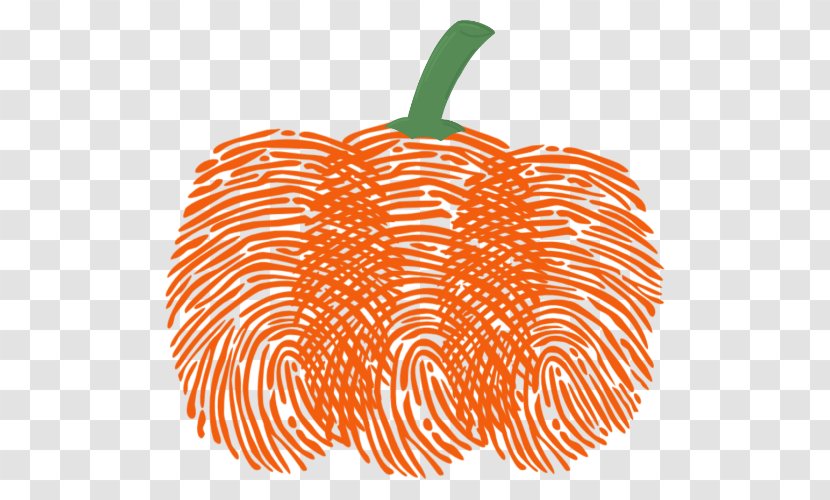 Fingerprint Askartelu Idea Halloween - Orange - Wassermelone Transparent PNG