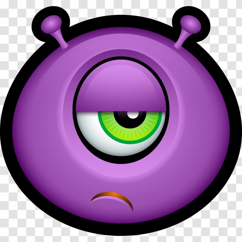 Emoticon Monster Avatar YouTube - Violet - Amazed Transparent PNG