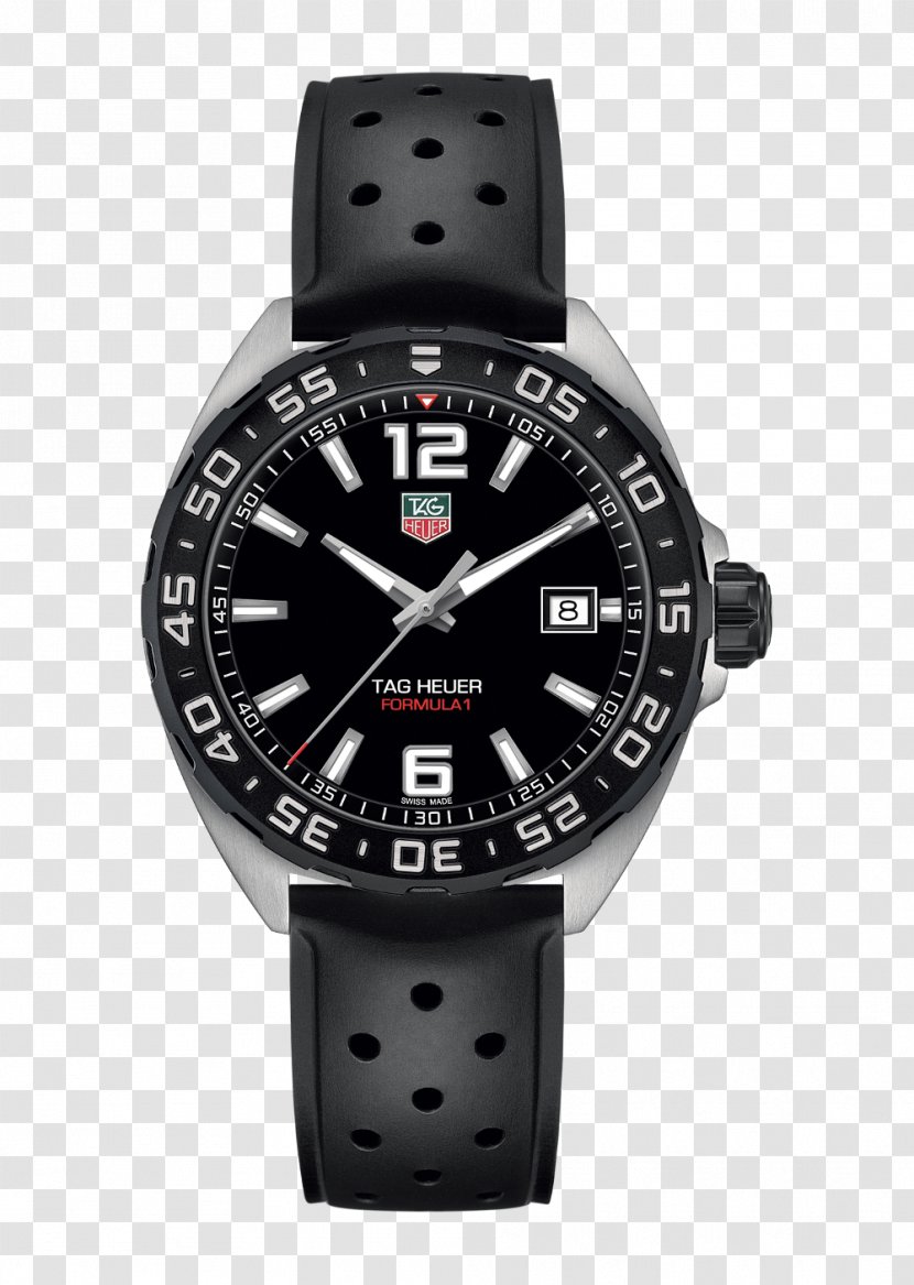 TAG Heuer Men's Formula 1 Chronograph Quartz Clock - Watch Strap - Tudor Black Shield Uhren Transparent PNG