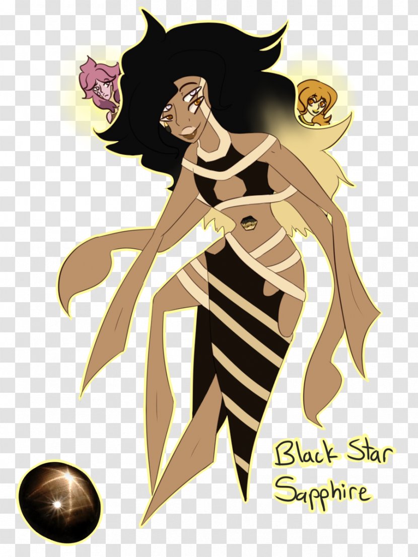 Sapphire Gemstone Padparadscha Jasper Diamond - Fictional Character - Black Star Transparent PNG