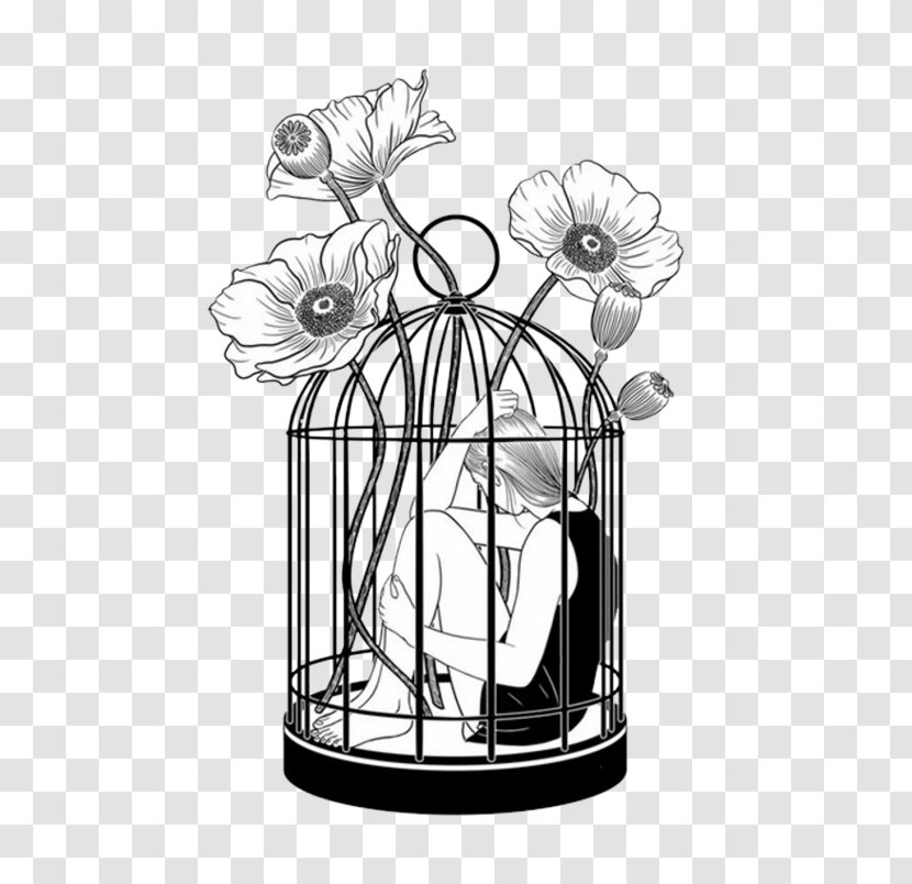 Illustration Drawing Art Image Sketch - Museum - Birdcage Cartoon Transparent PNG