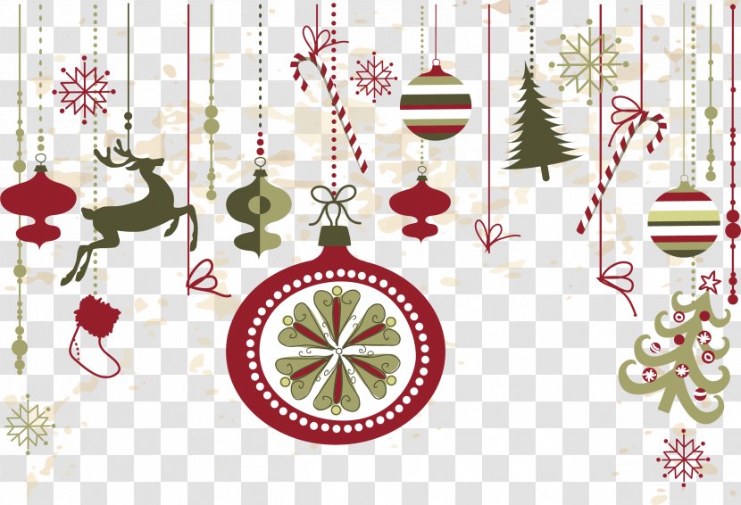 Christmas Card Greeting Ornament - New Years Eve - Cartoon Deer Circle Transparent PNG