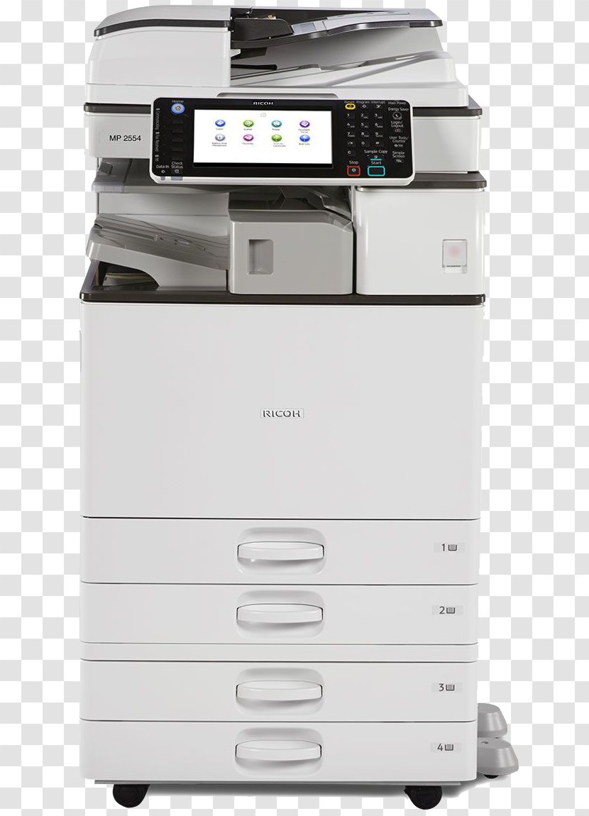 Multi-function Printer Ricoh Photocopier Image Scanner - Fax Transparent PNG