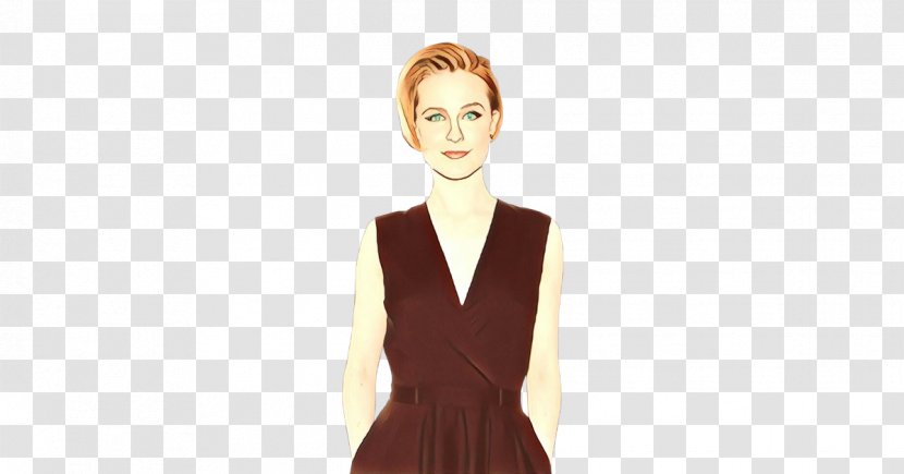 Hair Cartoon - Gesture - Fashion Design Brown Transparent PNG