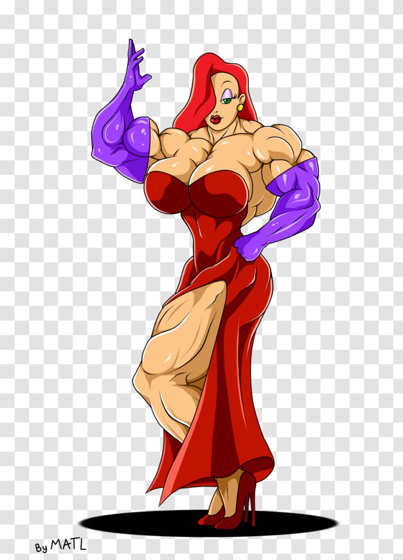 Jessica Rabbit Roger Muscle Female Muscular System - Who Framed - Bodybuilding Transparent PNG