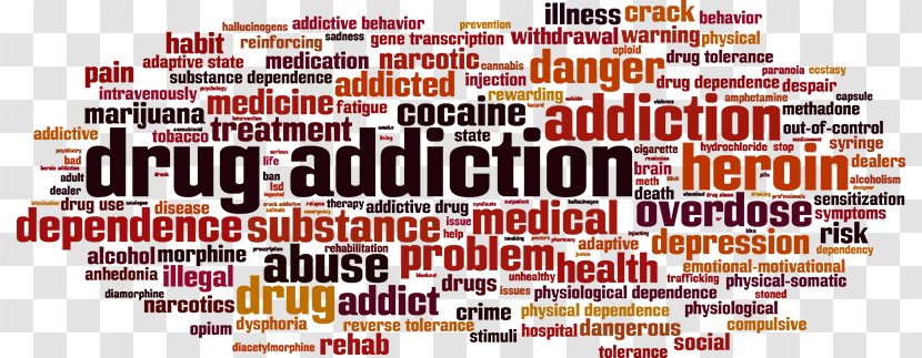 Substance Dependence Addiction Drug Abuse Word - Brand - Addict Transparent PNG