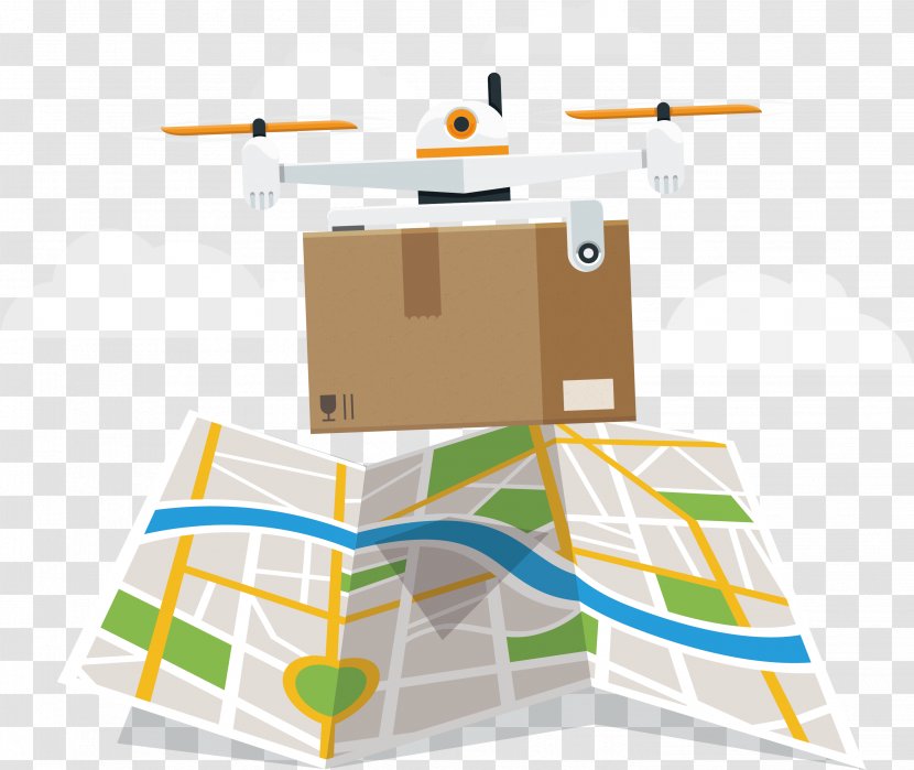 Euclidean Vector - Plane - Send Goods On A Map Transparent PNG