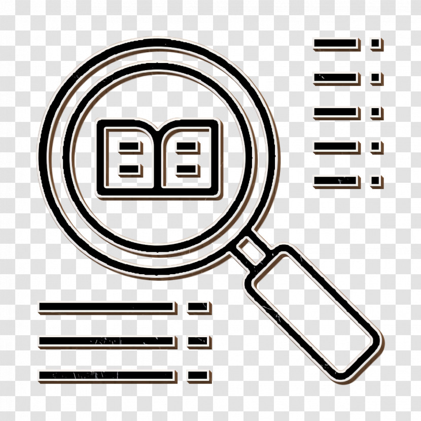 Book And Learning Icon Search Icon Transparent PNG
