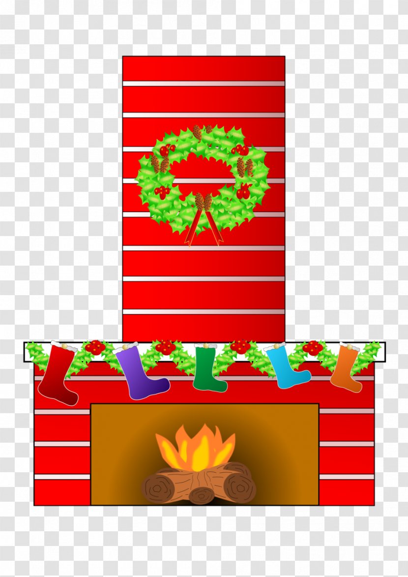 Christmas Santa Claus Clip Art - Fireplace Clipart Transparent PNG