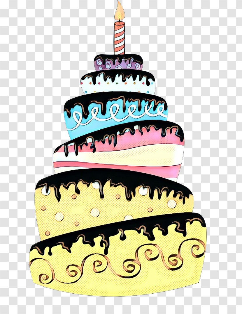 Cartoon Birthday Cake - Buttercream - Torte Dessert Transparent PNG
