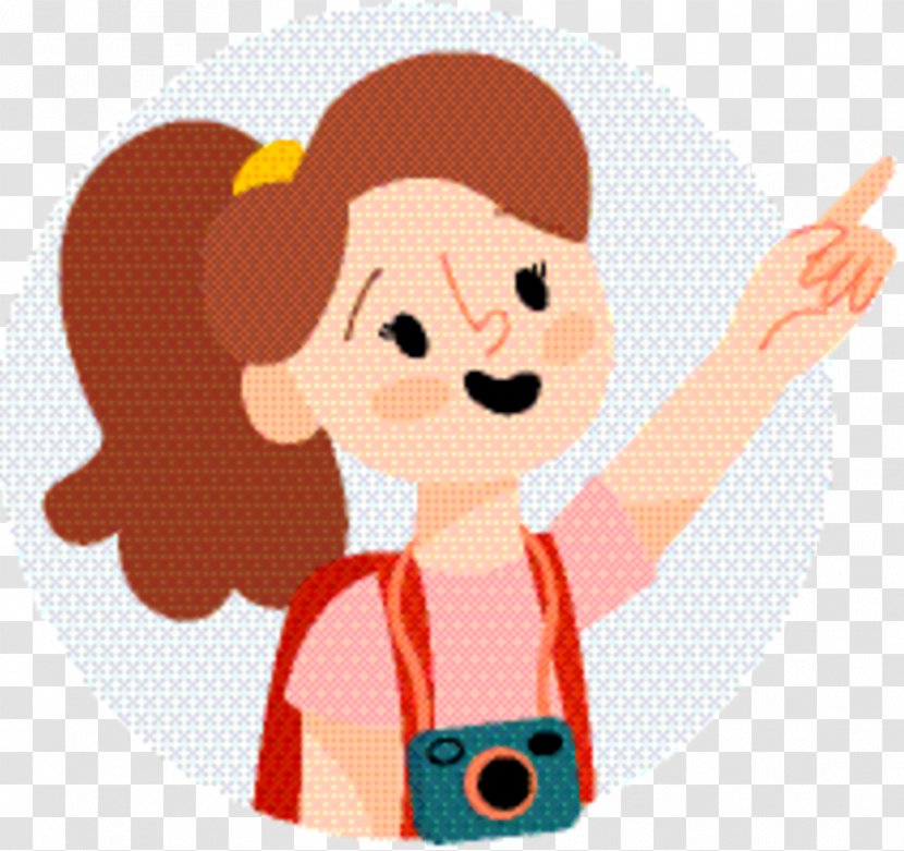 Girl Cartoon - Finger - Gesture Thumb Transparent PNG