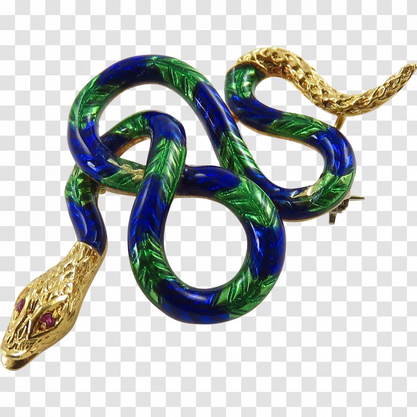 Colored Gold Brooch Snakes Jewellery - Body Jewelry Transparent PNG