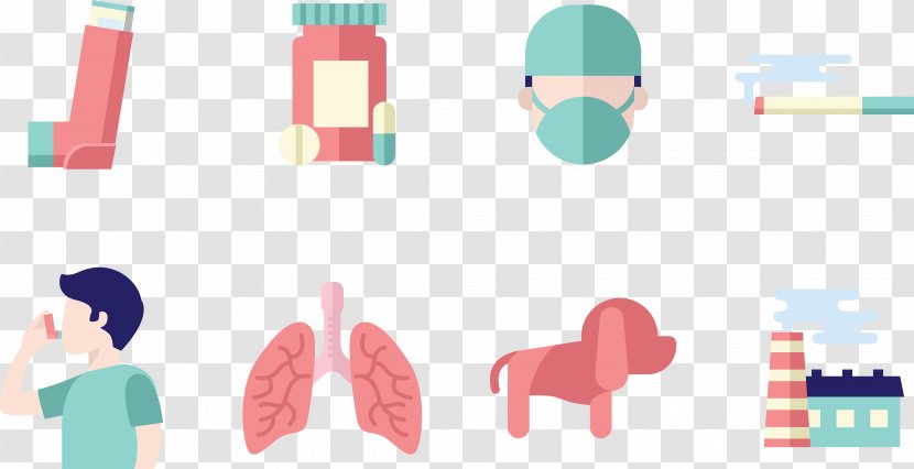Disease Asthma Allergy Medicine Icon - Heart - Hygiene Inhalation Bronchus Transparent PNG