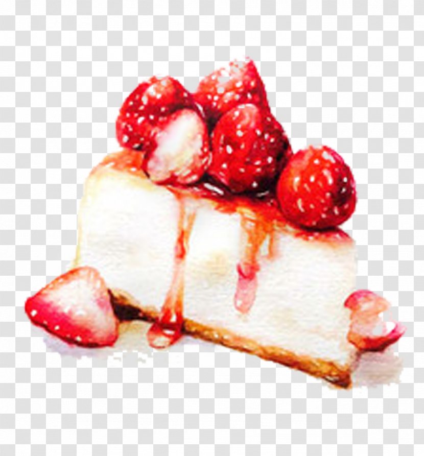 Strawberry Tiramisu Bavarian Cream Cheesecake Panna Cotta - Fruit - Picture Material Transparent PNG