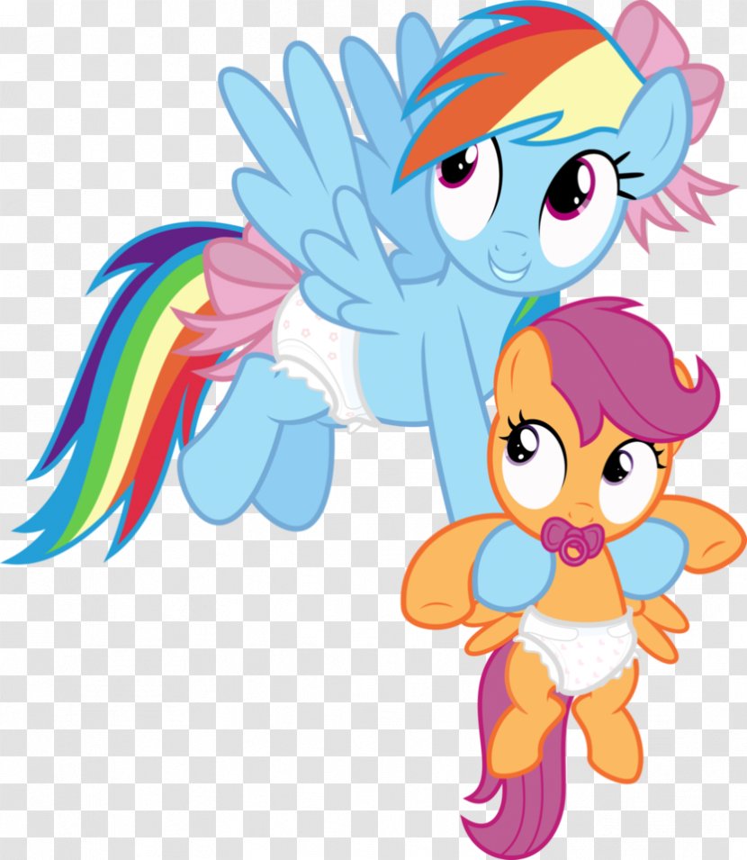 Rainbow Dash Scootaloo My Little Pony - Heart - Papa Group Transparent PNG