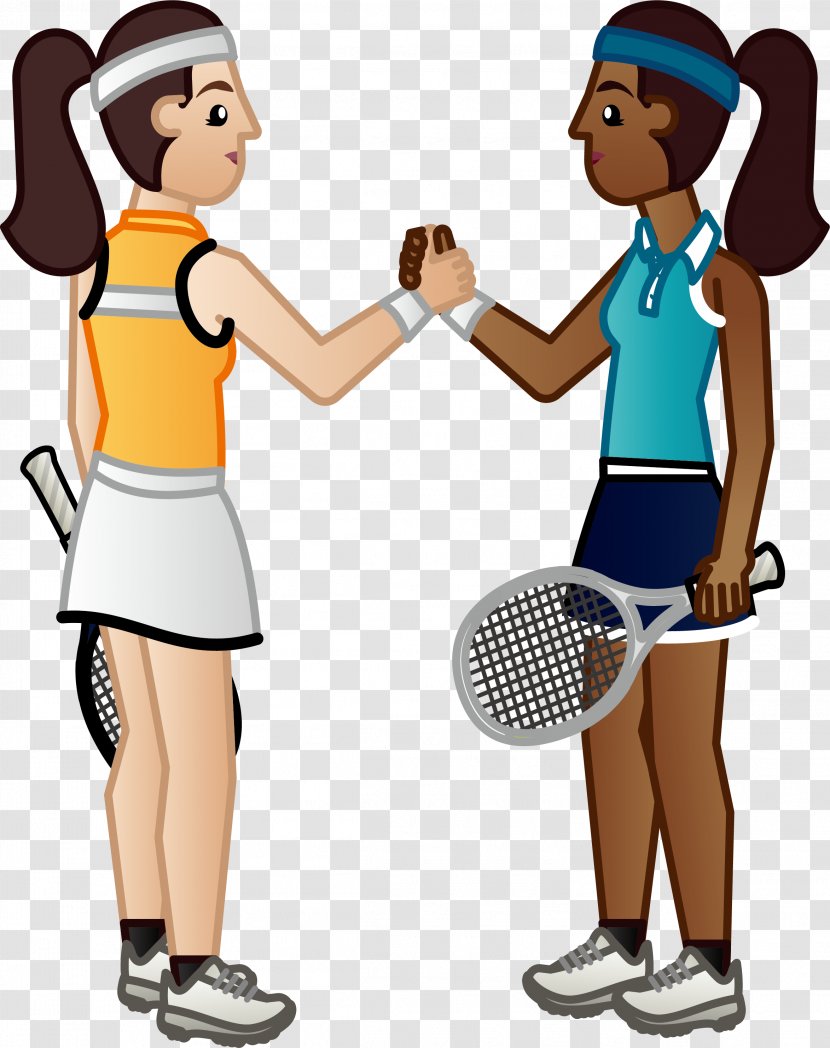 Tennis Clip Art - Heart - Women's Shake Hands Transparent PNG