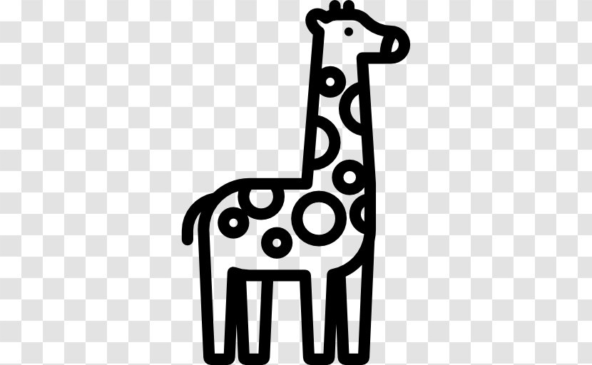 Northern Giraffe Clip Art - Black And White - Autocad Dxf Transparent PNG