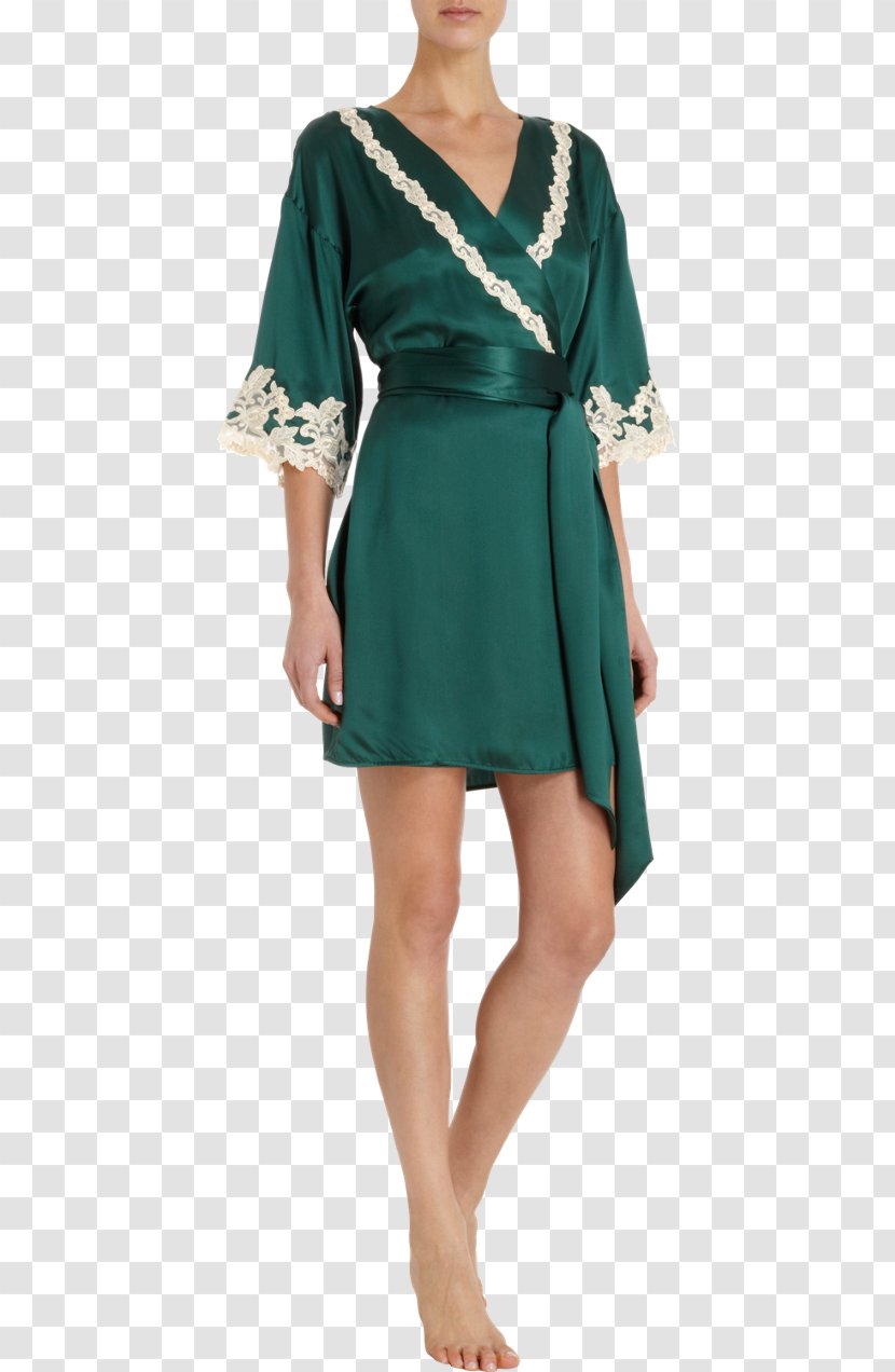 Robe Night Dresses Pajamas Nightwear - Tree - Green Silk Transparent PNG