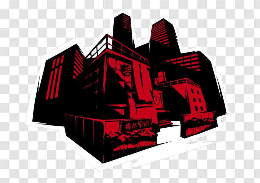 Persona 5 Shin Megami Tensei: 3 4 Logo PlayStation - Red - Video Game Transparent PNG