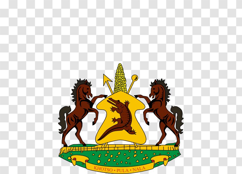Coat Of Arms Lesotho Clip Art Flag - Mammal - Horses Vector Transparent PNG