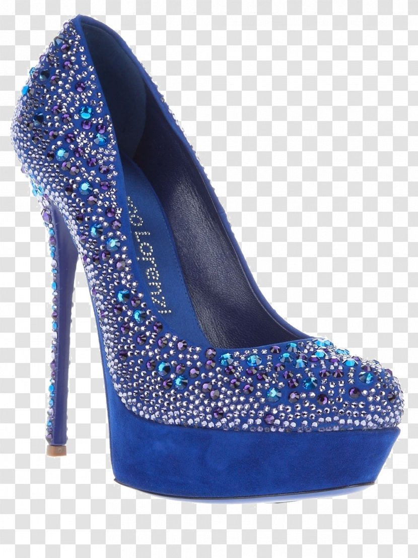 Slipper High-heeled Footwear Court Shoe Platform - Christian Louboutin - Qian Ma Can Lorenz Deep Blue Diamond High Heels Transparent PNG