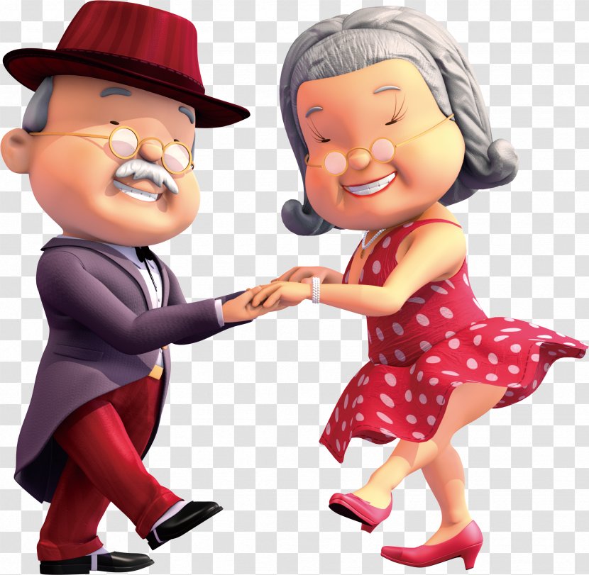 Old Age Dance Arte Y Cultura - Flower - Happy Dancing Elderly Transparent PNG