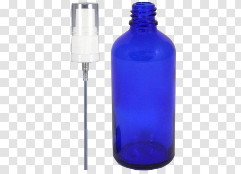 Glass Bottle Plastic - Blue Spray Transparent PNG