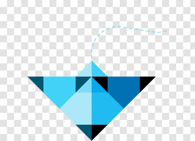 Logo Line Angle Point - Blue Transparent PNG