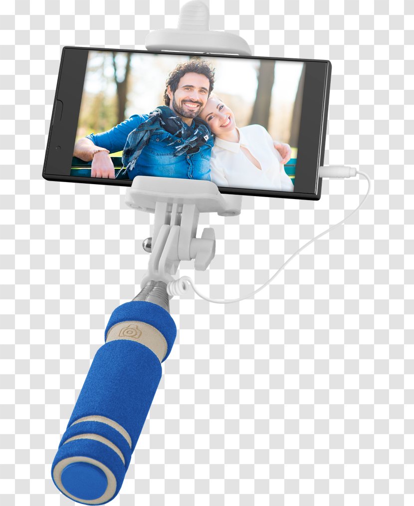 Monopod Selfie Stick Defender Tripod - Electric Blue Transparent PNG