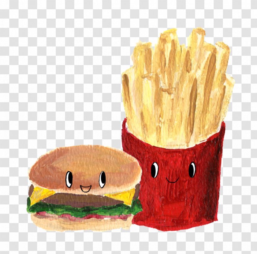 Fast Food Junk Hamburger French Fries Cheeseburger - Side Dish Transparent PNG