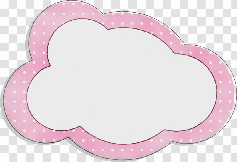 Pink Background Frame - Picture Cloud Transparent PNG